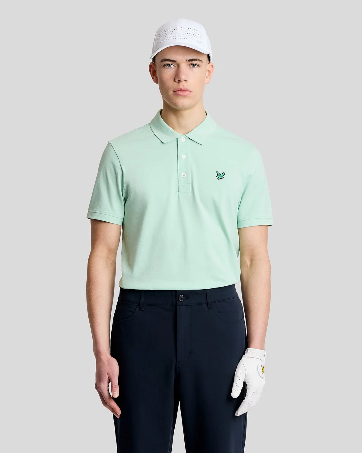 Lyle & Scott Eagle Cotton Polo In Morning