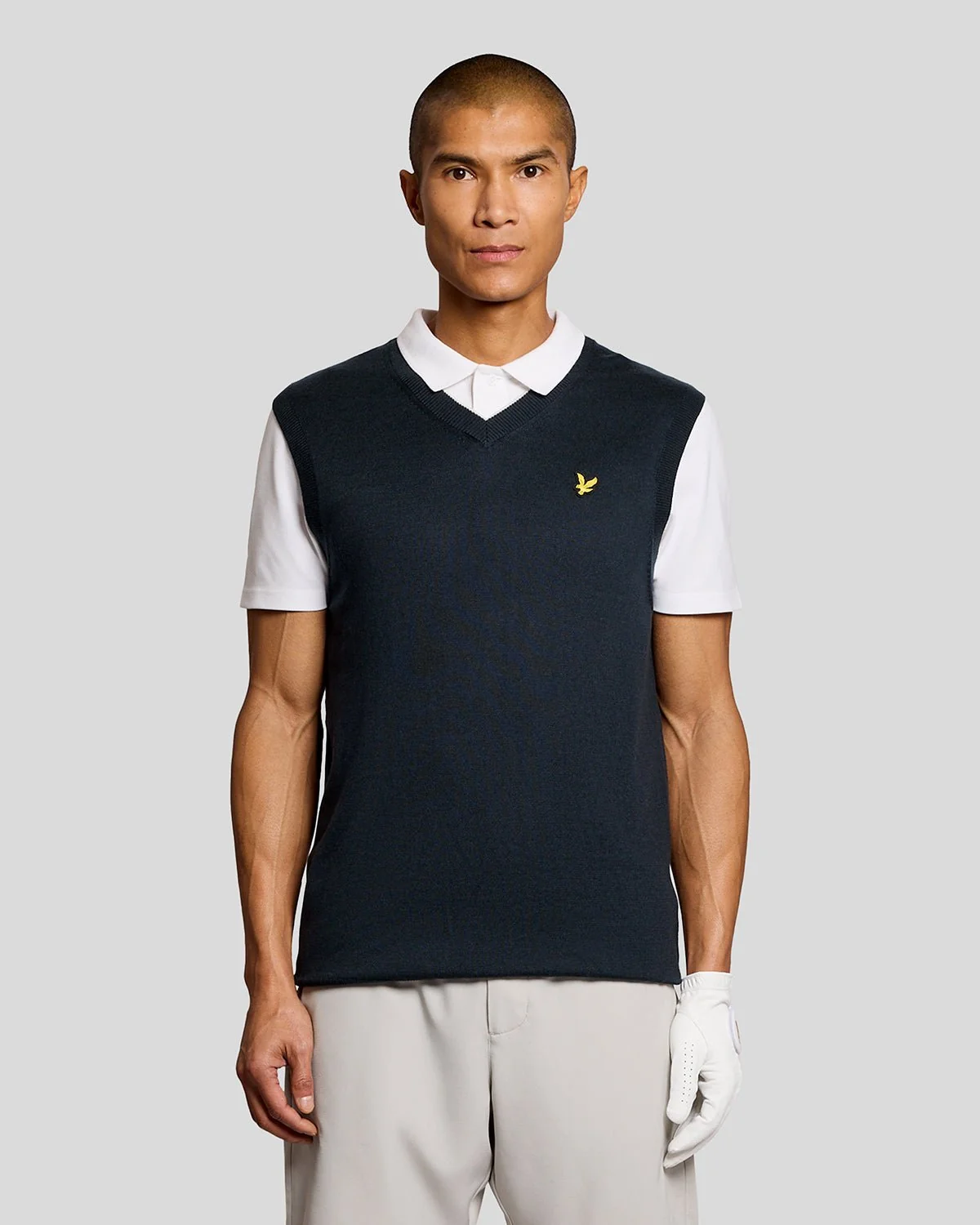 Lyle & Scott Knitted V Neck Vest In