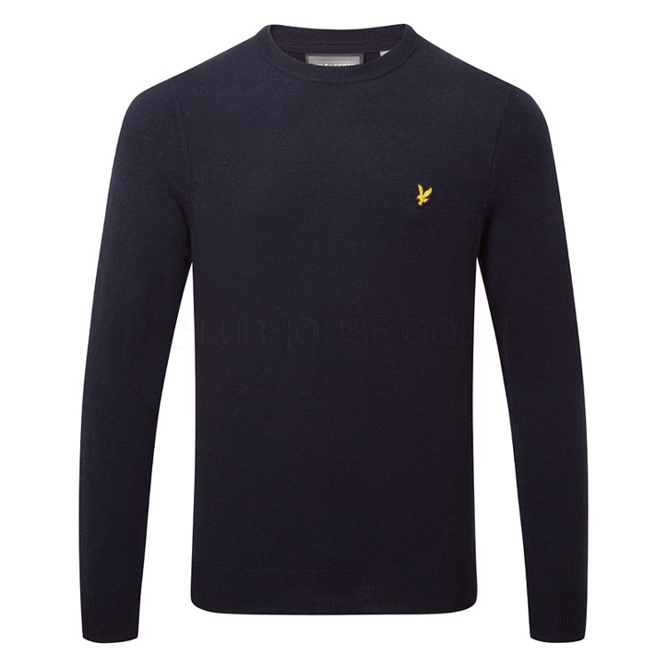 Lyle & Scott Lambswool Crewneck Sweater Dark Kn2290g Z271