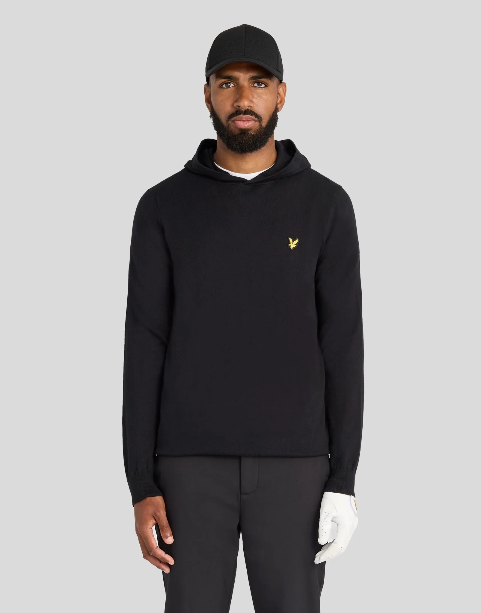 Lyle & Scott Merino Cotton Hoodie Jet
