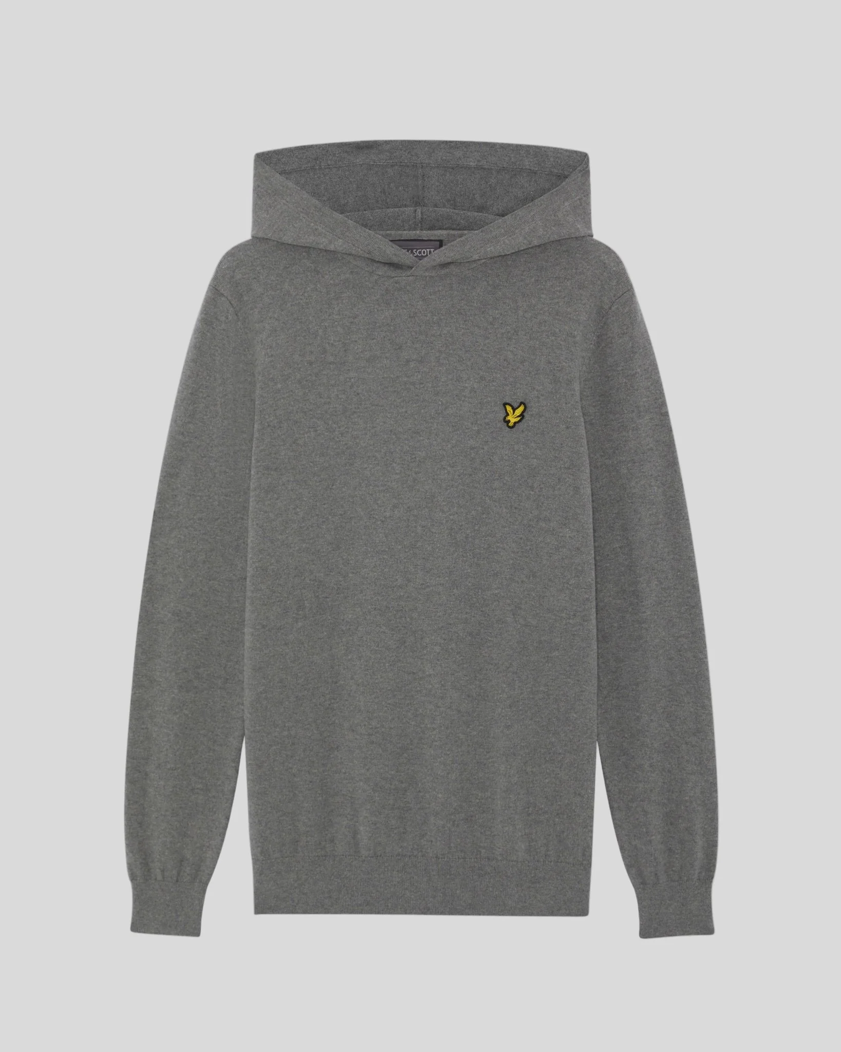 Lyle & Scott Merino Cotton Hoodie Mid Marl