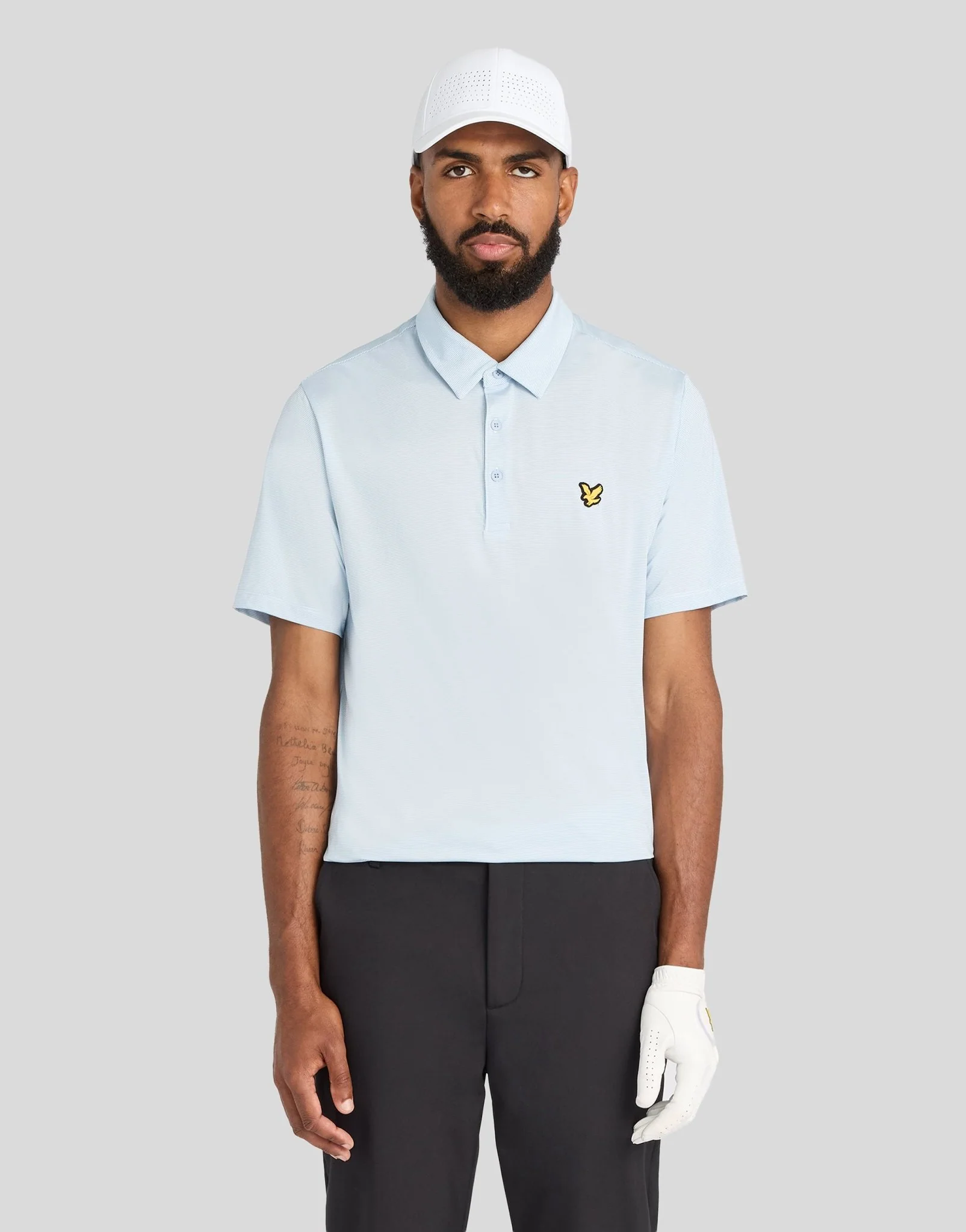 Lyle & Scott Microstripe Technical Polo Lagoon