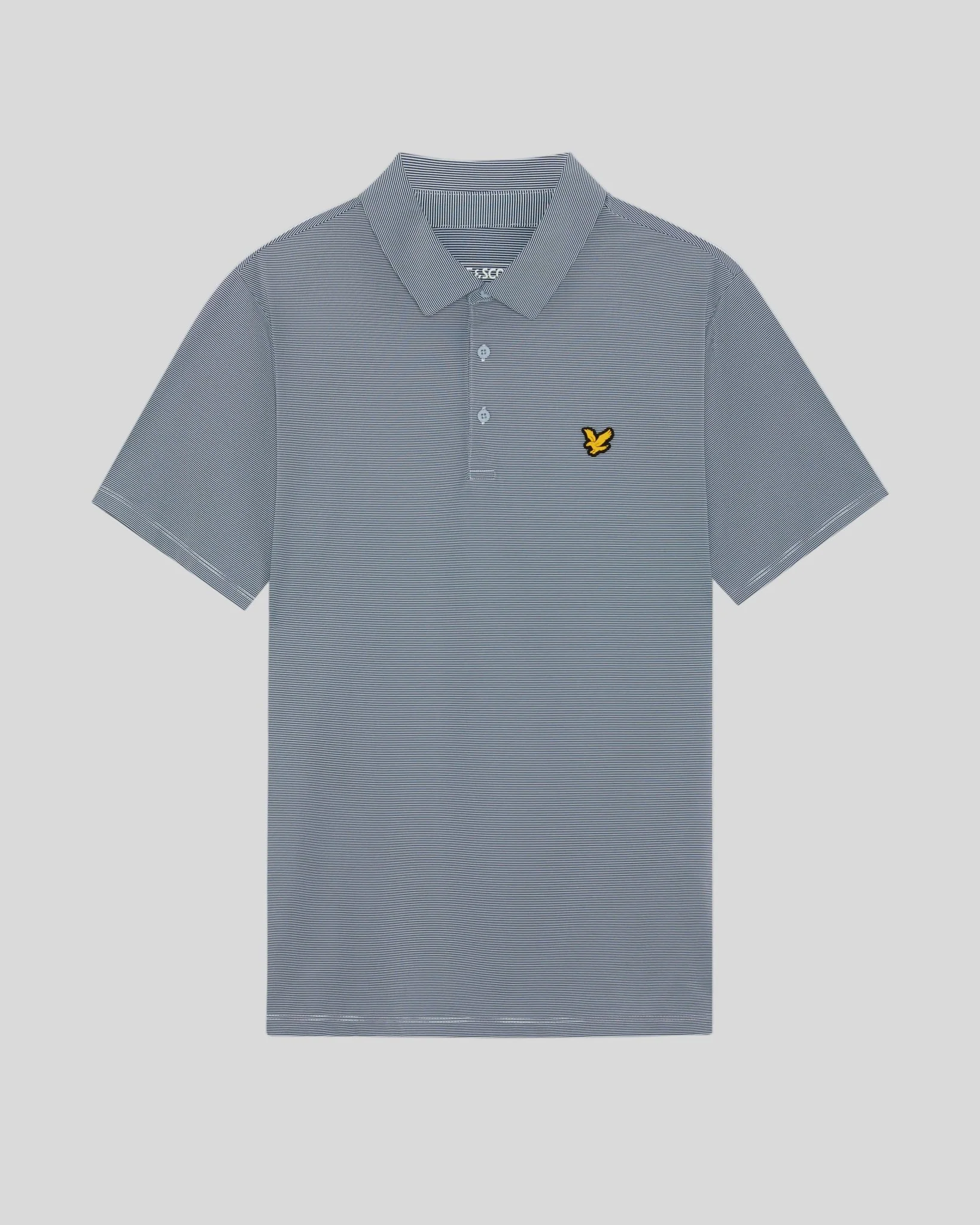 Lyle & Scott Microstripe Technical Polo Peony Lagoon