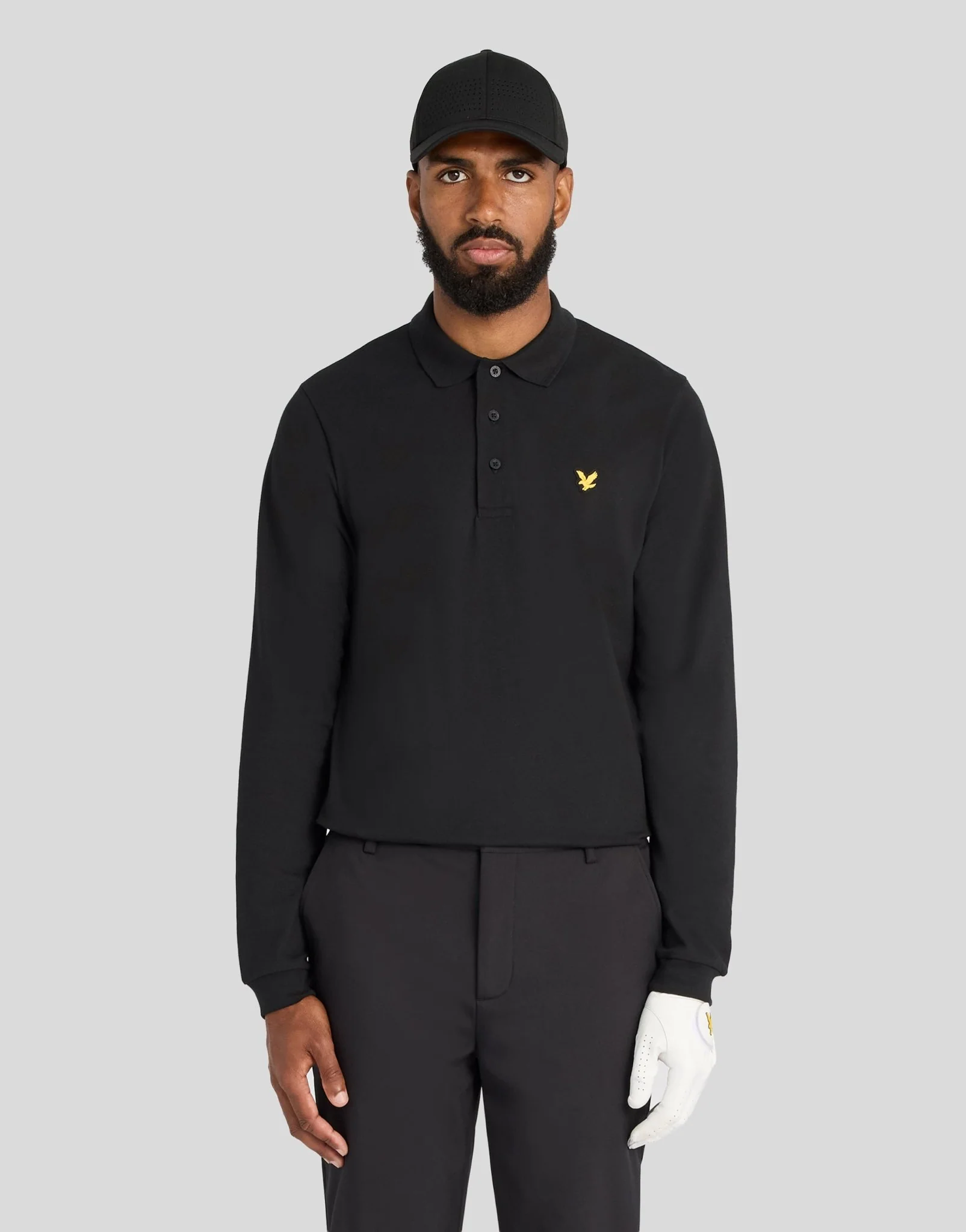 Lyle & Scott Technical Long Sleeve Polo Jet