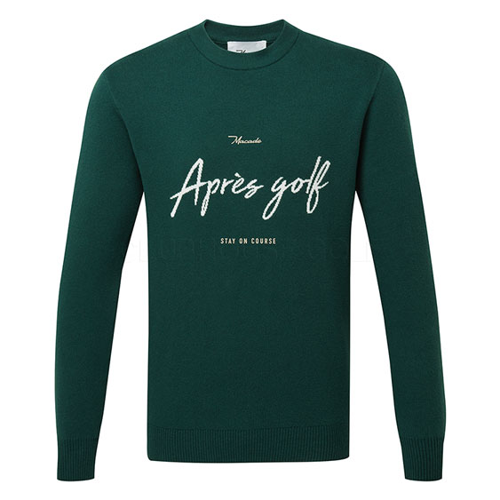 Macade Intarsia Knit Crewneck Sweater Pine Msw2646916