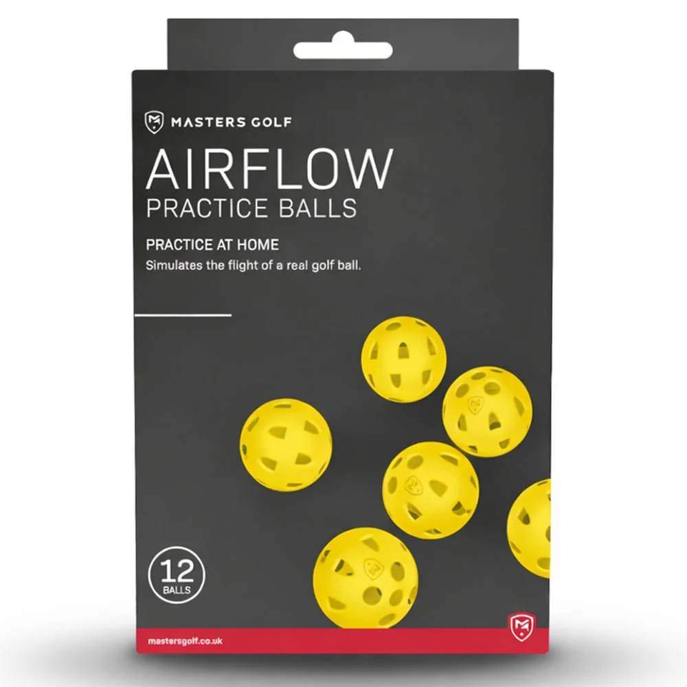 Masters Airflow XP Practise Balls 12 Pack - Yellow