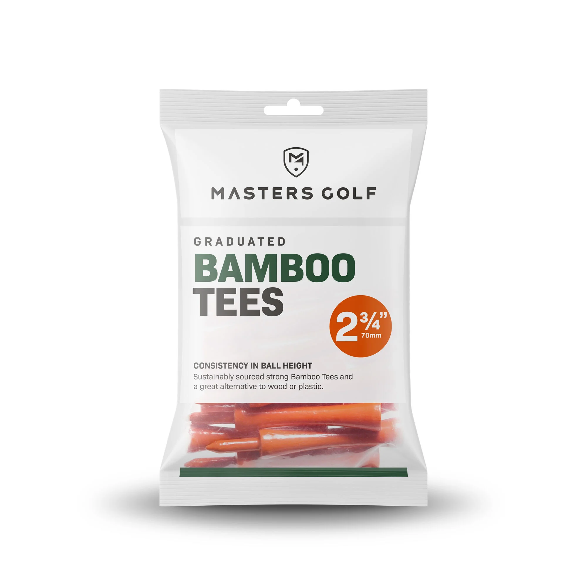 Masters Bamboo Graduated Golf Castle Tees