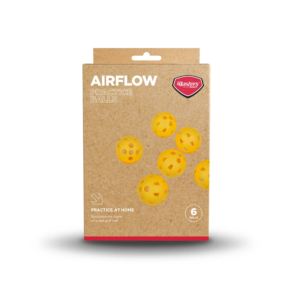 Masters Golf Airflow XP Practice Balls 6 Pack - Yellow
