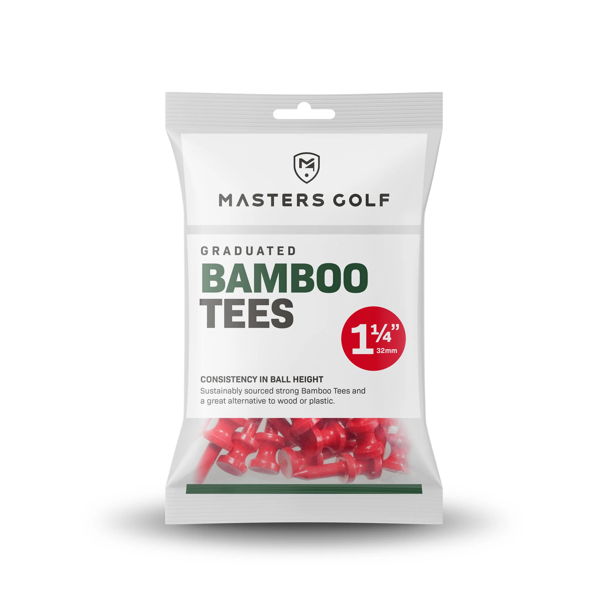 Masters Golf Bamboo Graduated Castle Tees - 1 1/4"