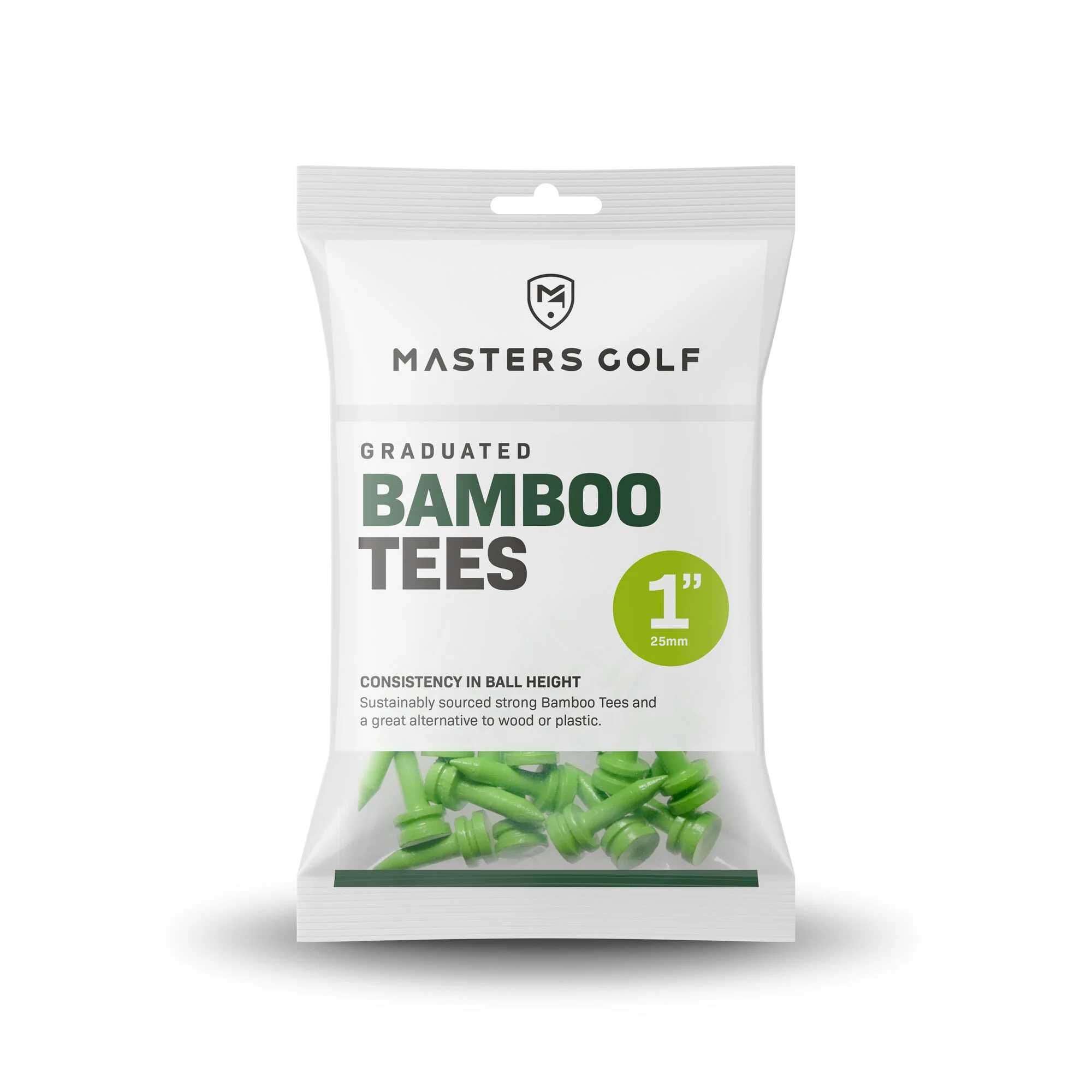 Masters Golf Bamboo Graduated Castle Tees - 1"