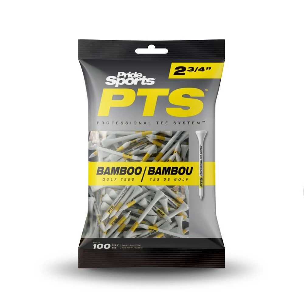 Masters Golf Pride PTS Bamboo Tees Yellow 2 3/4" - Yellow 2 3/4"