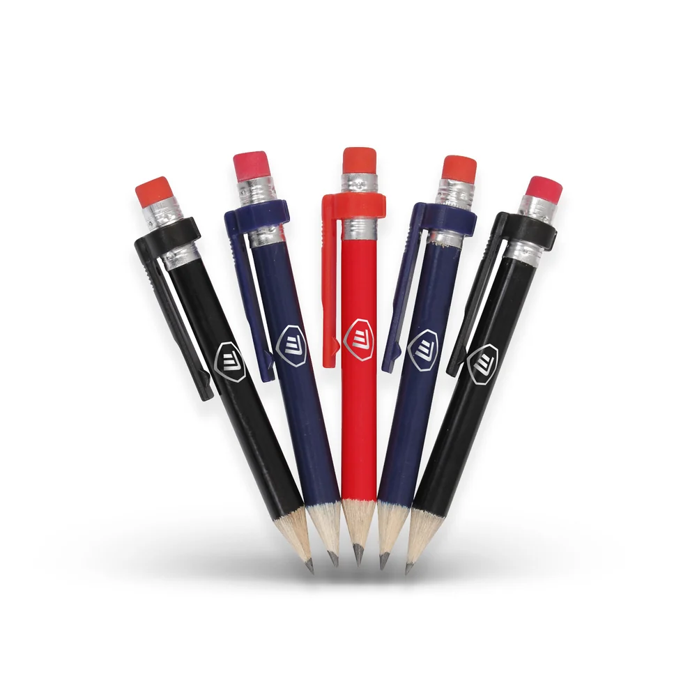 Masters Wood Pencils with Clip and Eraser