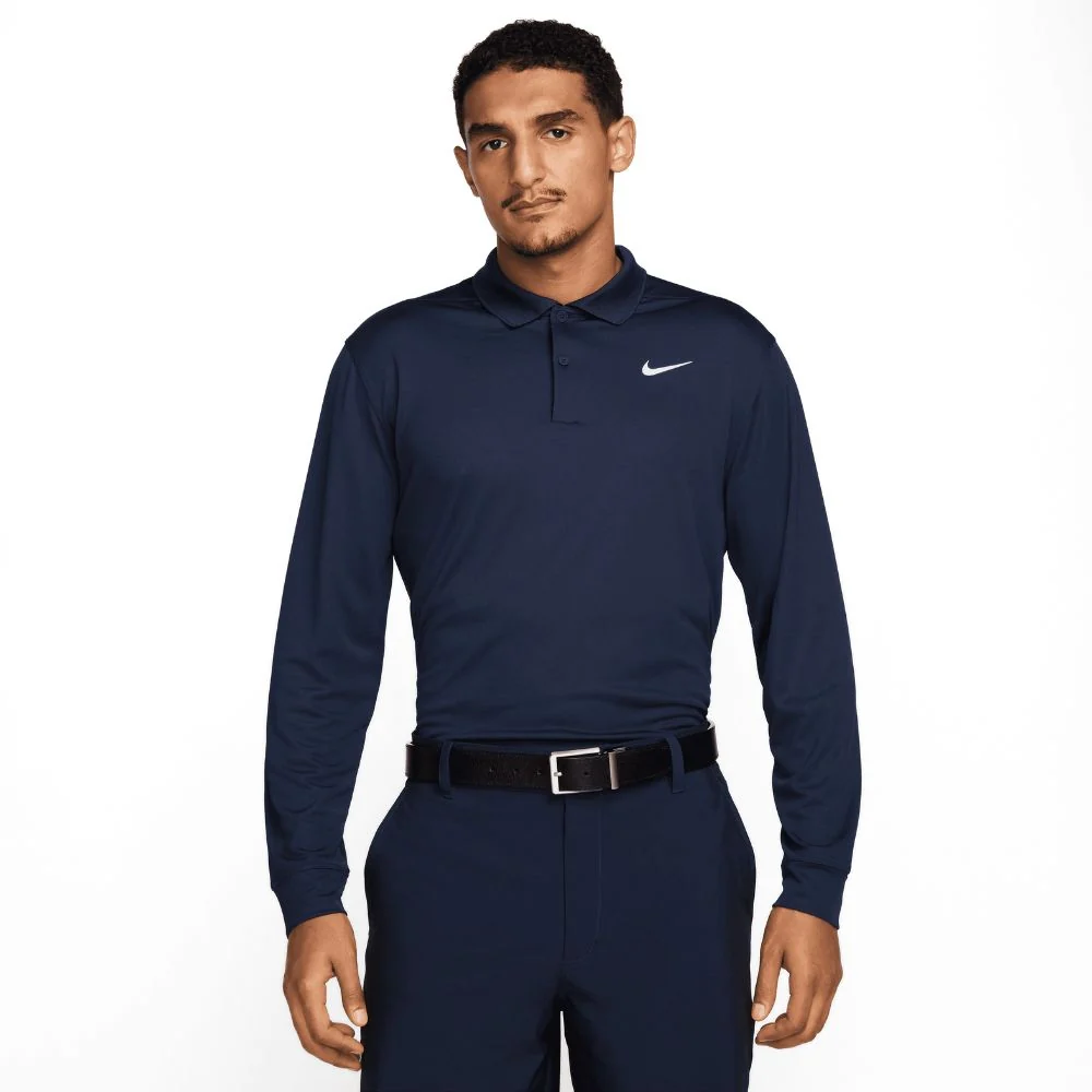 Nike Golf Victory Solid Long Sleeve Polo 2025 Dn2344