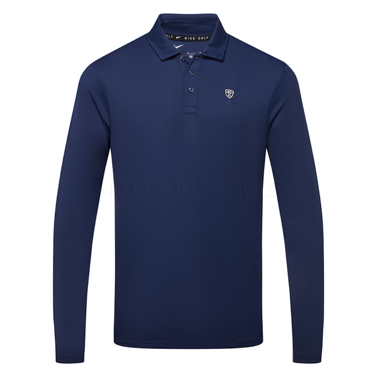 Nike Par 5 Solid Long Sleeve Polo College Ib0231