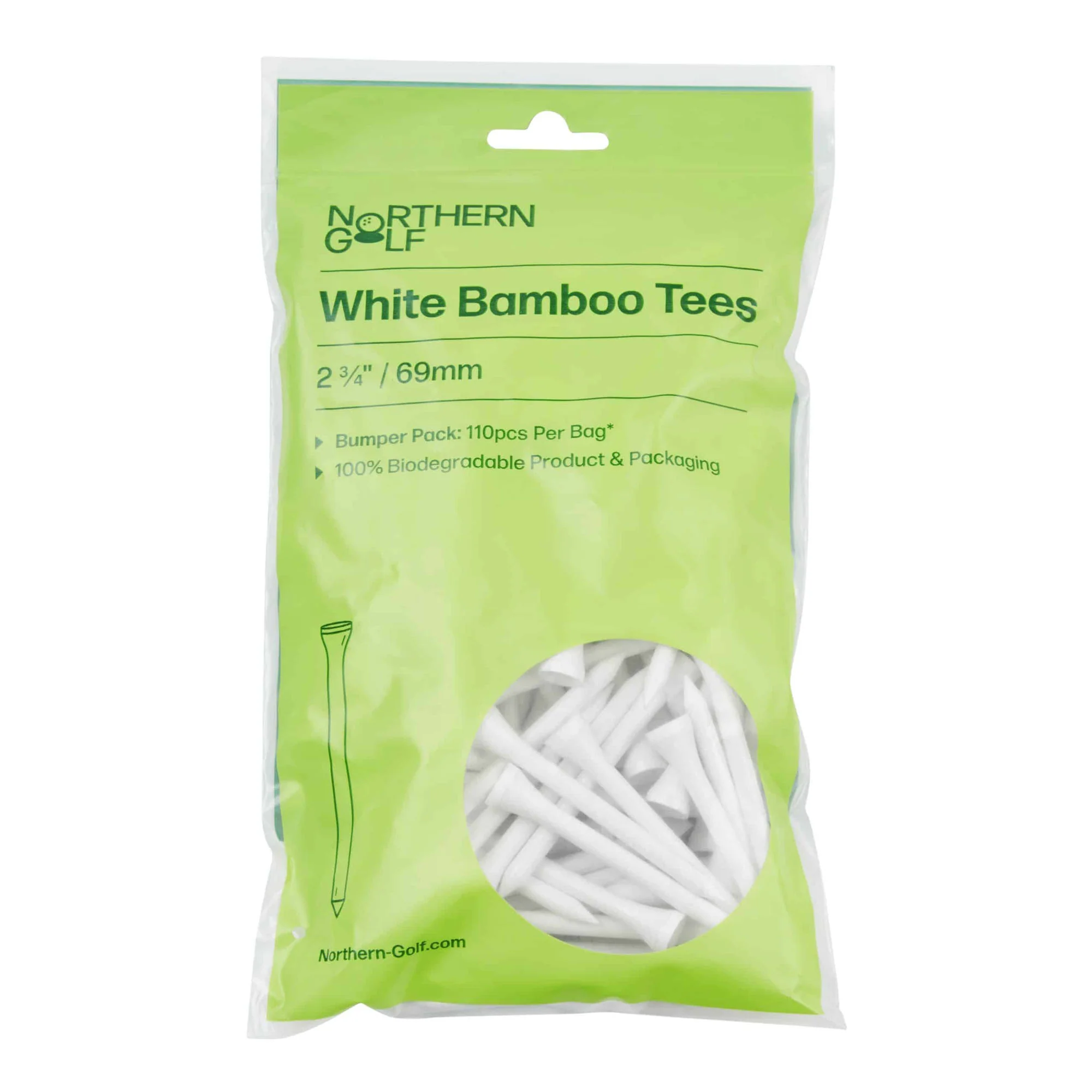 Northern Golf Bamboo Tees 2.3/4 - 69mm - / PK-110