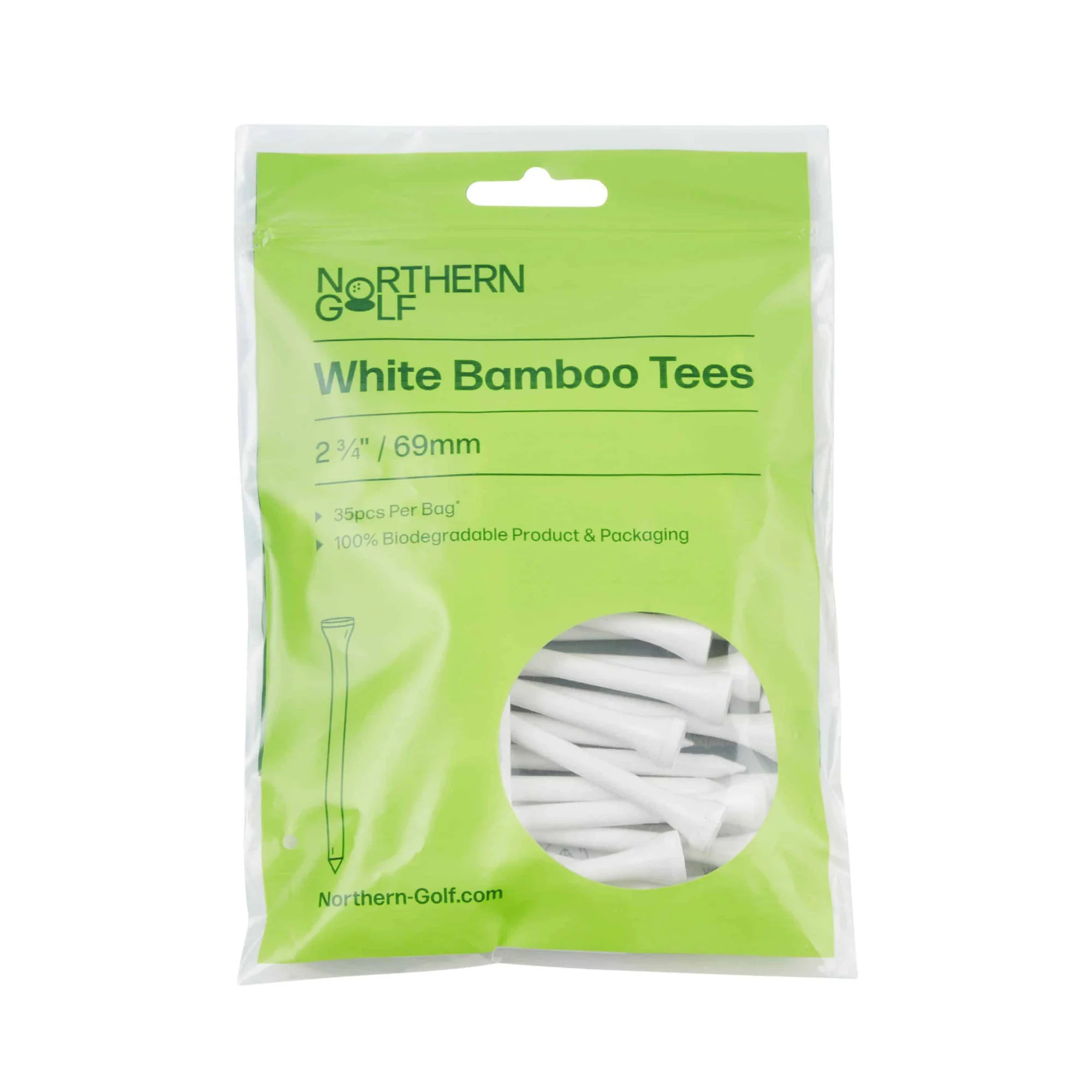 Northern Golf Bamboo Tees 2.3/4 - 69mm - / PK-35