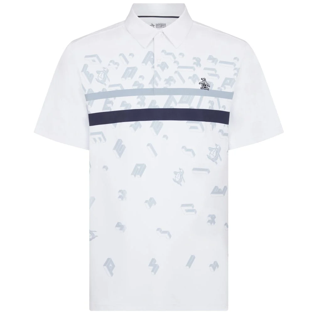 Original Penguin Got Game Stripe Print Polo