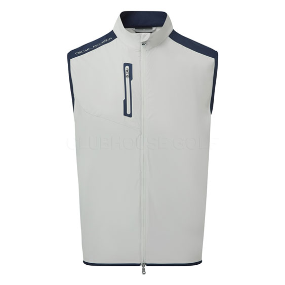 Oscar Jacobson Beatty Wind Vest Aluminium Ojtop0341