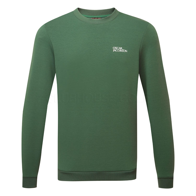 Oscar Jacobson Johnstone Tour Crewneck Sweater Pineneedle Ojtop0285 Pn