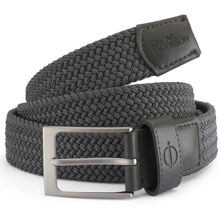 Oscar Jacobson Mews Braided Belt Pewter Ojbelt0367