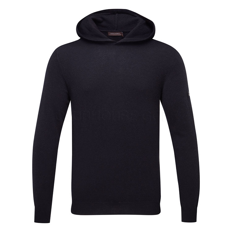 Oscar Jacobson Pascal Merino Blend Knitted Hoodie Ojknt0371 Nvy