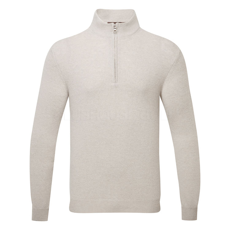 Oscar Jacobson Patton Merino Blend Knitted Zip Sweater Ojknt0372 Bei