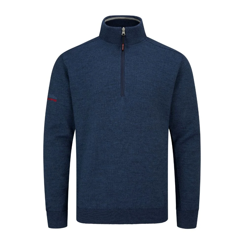 Oscar Jacobson Rumsey Zip Merino Lined Pullover Top 2026 Savoy