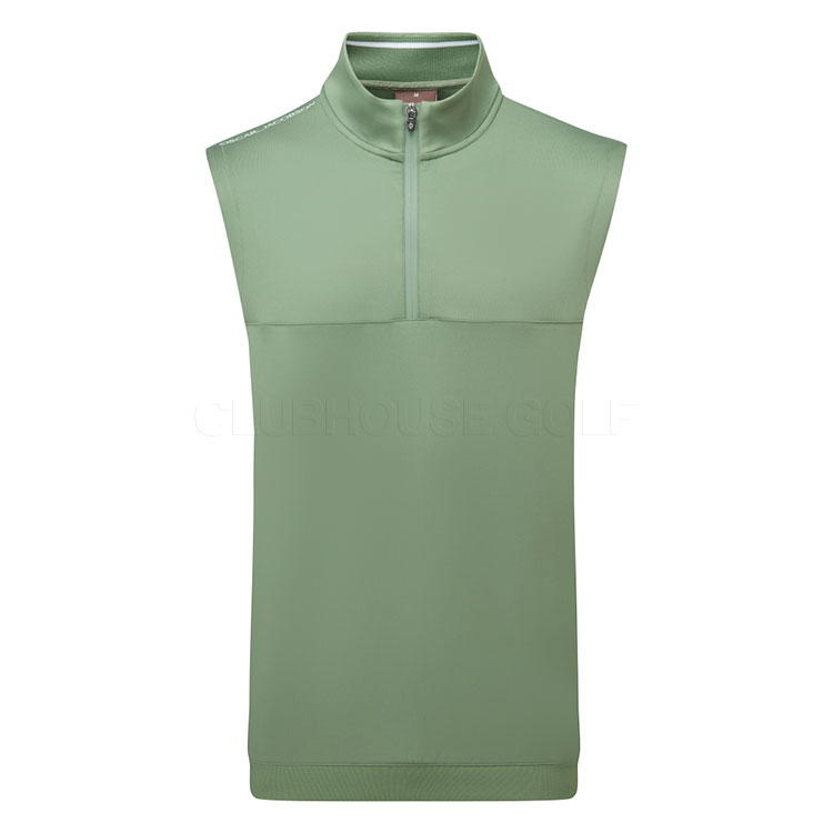 Oscar Jacobson Westland Zip Vest Watercress Ojtop0305 Wat