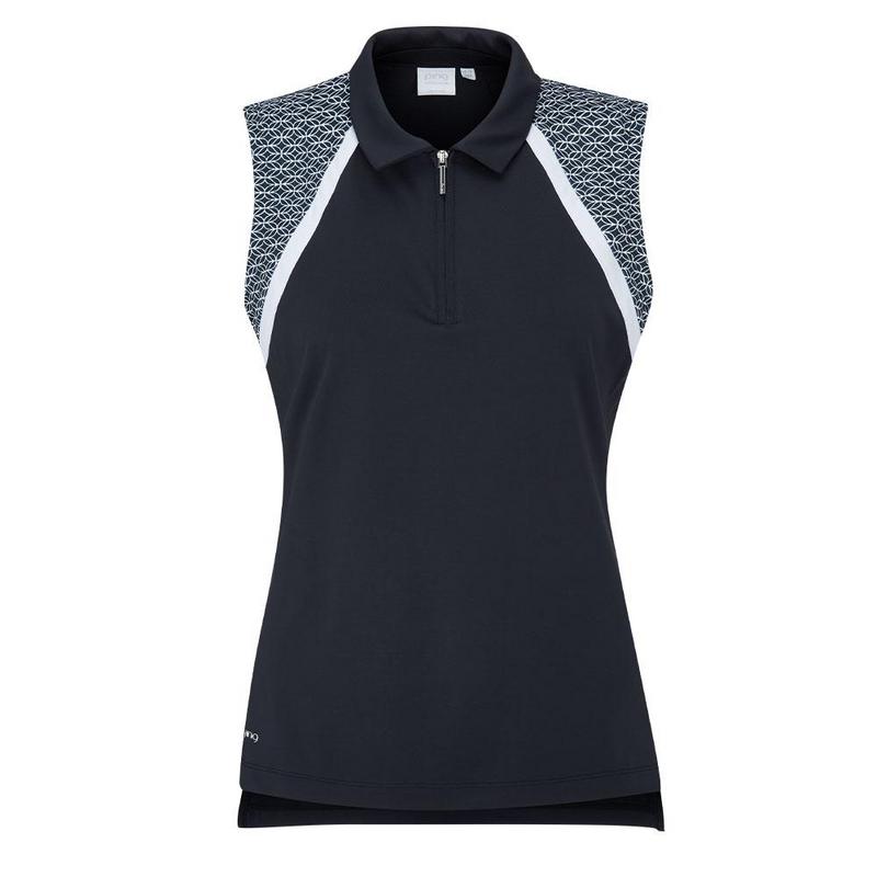 Ping Ansie Sleeveless Zip Neck Polo Ladies