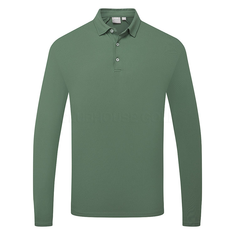 Ping Demitri Long Sleeve Polo Gorse P03828 C1495