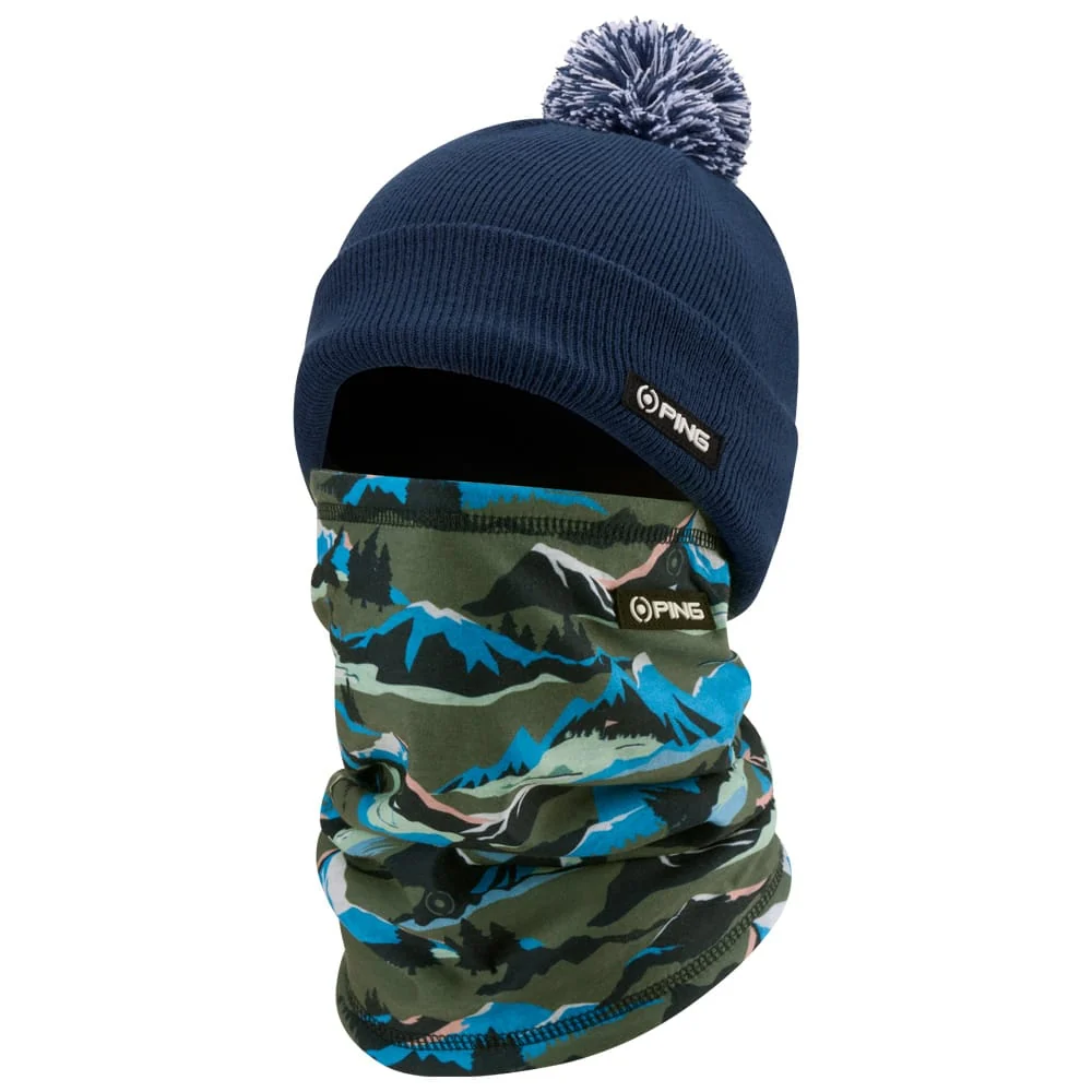 Ping Winter Gift Set Bobble Beanie Reversible Neck Warmer