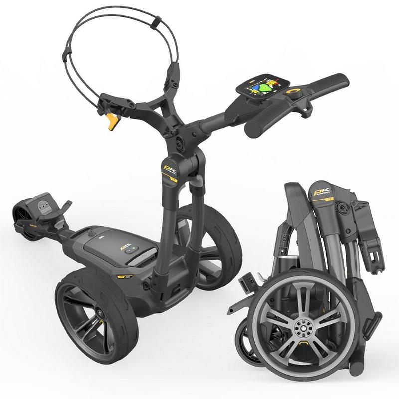 PowaKaddy CT8 GPS EBS Gun Metal Electric Golf Trolley - 18 Hole Lithium