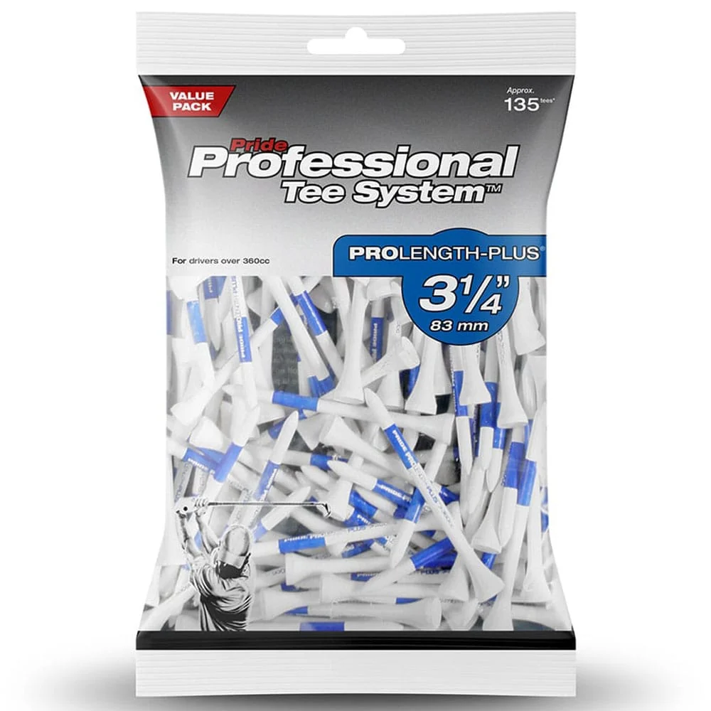 Pride Pro Length Plus 3.25" Tees (Pack of 135)