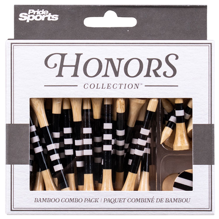 Pride Sports Honors Collection Bamboo Golf Tees / Ball Marker Combo Pack / (50 Pack) HCC234BW-53