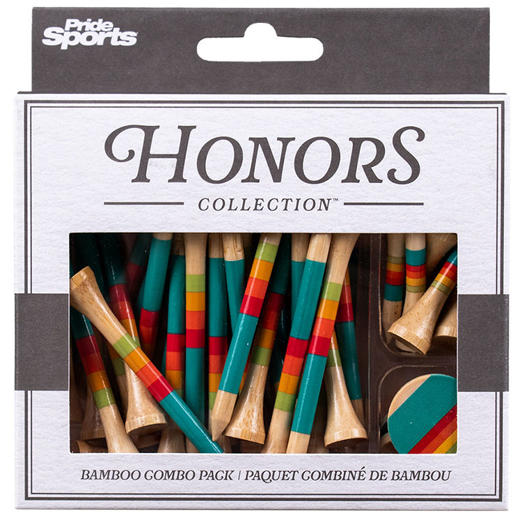Pride Sports Honors Collection Bamboo Golf Tees / Ball Marker Combo Pack Sunrise Gradient (50 Pack) HCC234RIS-53