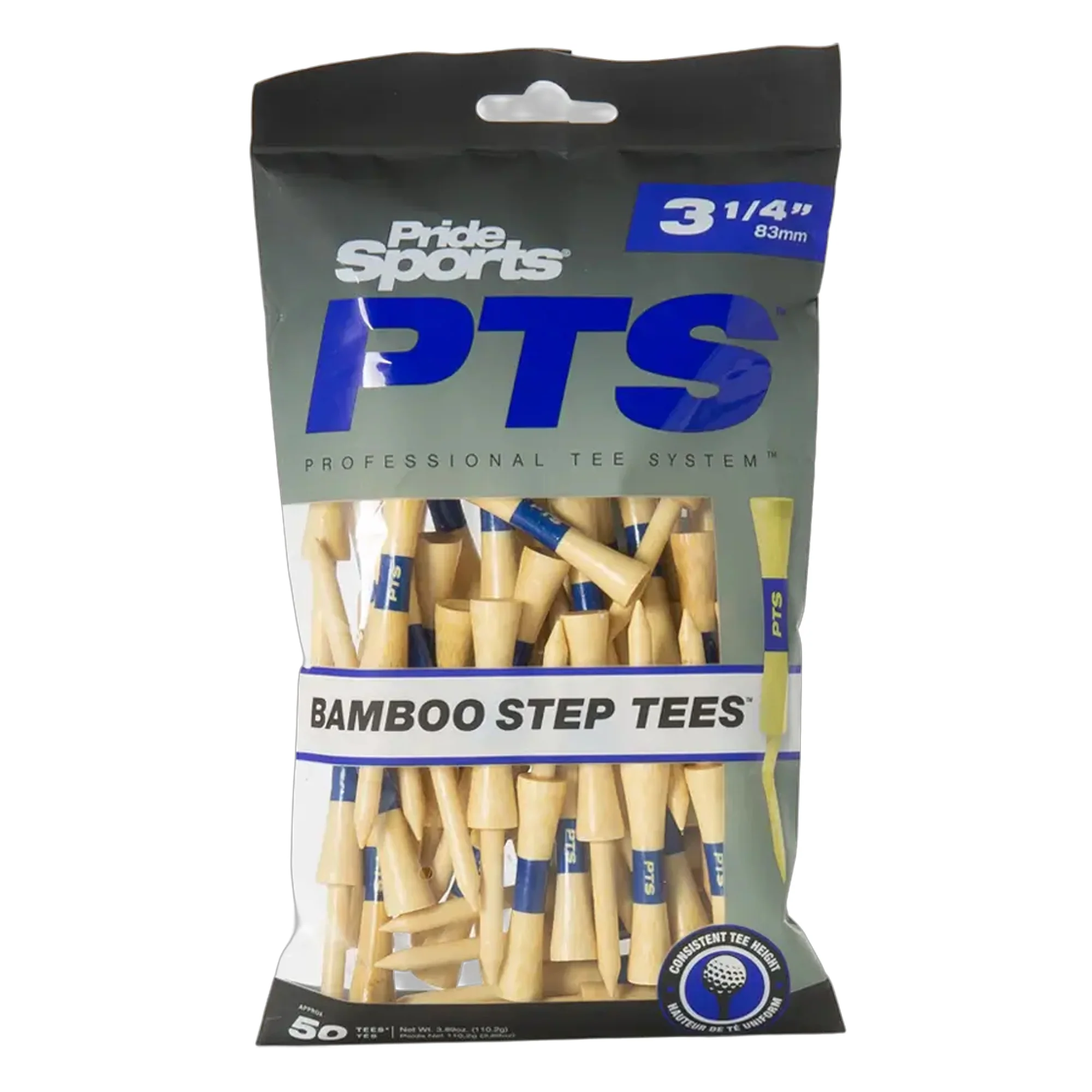 Pride Sports PTS Bamboo Step Tees (3 1/4") - / PK-50