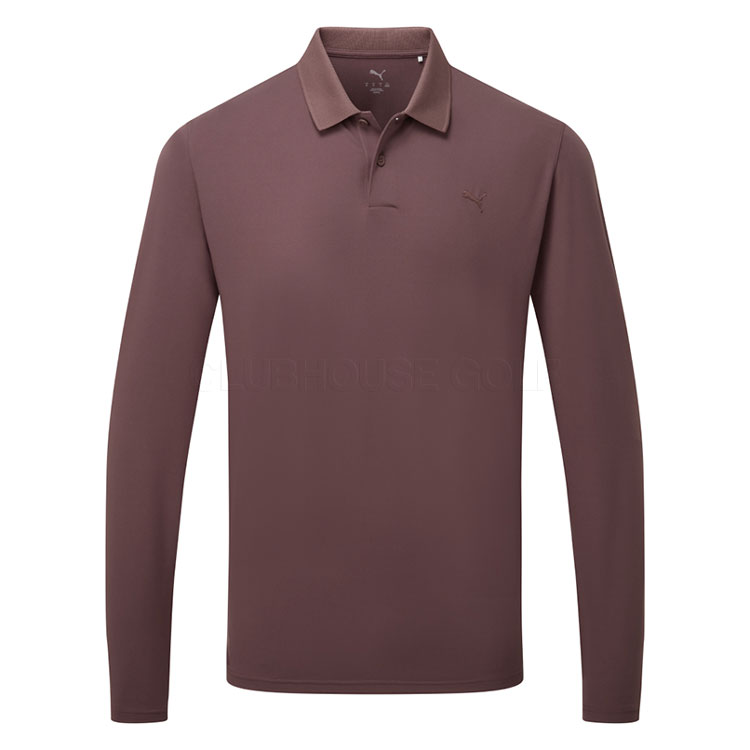 Puma Cloudspun Midweight Long Sleeve Polo Rich Cocoa 04