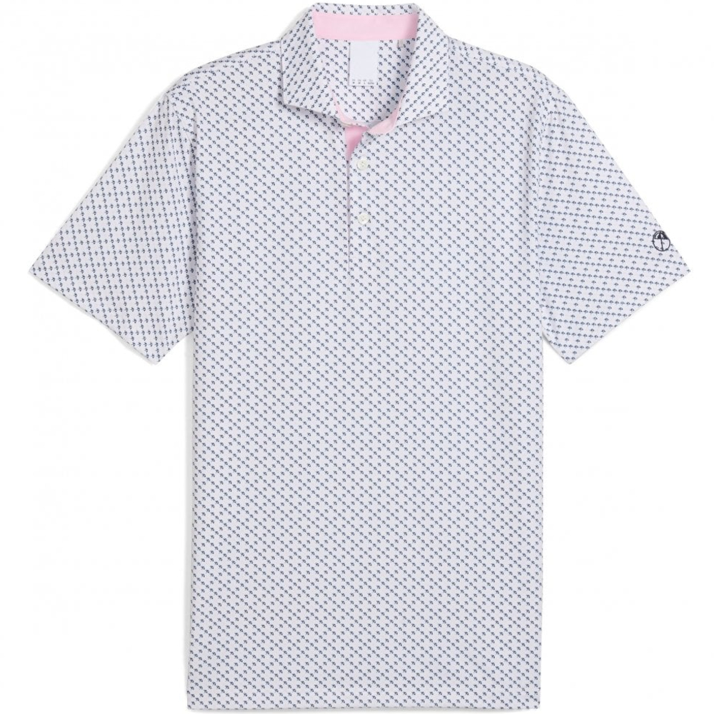Puma X ARNOLD PALMER MICRO UMBRELLAS GOLF POLO SHIRT - GLOW