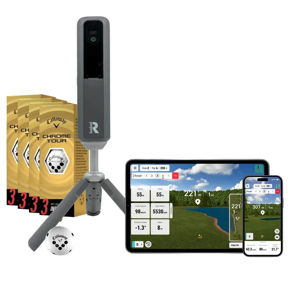 Rapsodo MLM2XPRO Launch Monitor - with 12 Callaway Chrome Tour Golf Balls