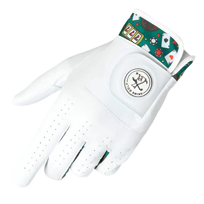 Skins Golf Skins Leather Glove - Casino Royale /Multi / Right Handed Golfer / M