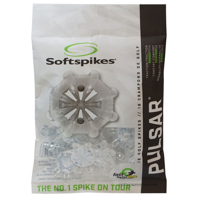 Softspikes Pulsar Fast Twist 3.0 Golf Spikes Clear/ (18 Pack)