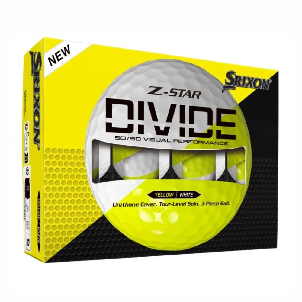 Srixon Z Star Gen 9 Divide Yellow Balls