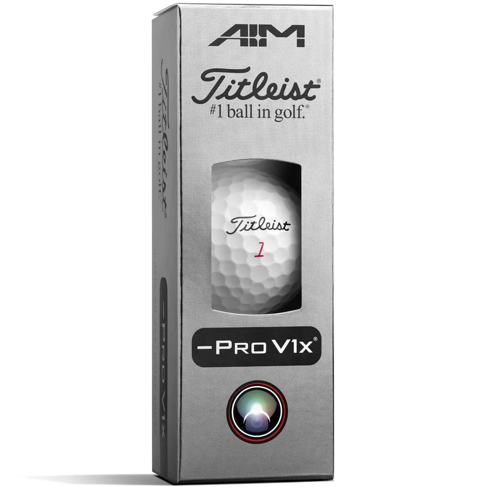 Titleist Pro V1x Left Dash Aim Line Performance White Balls