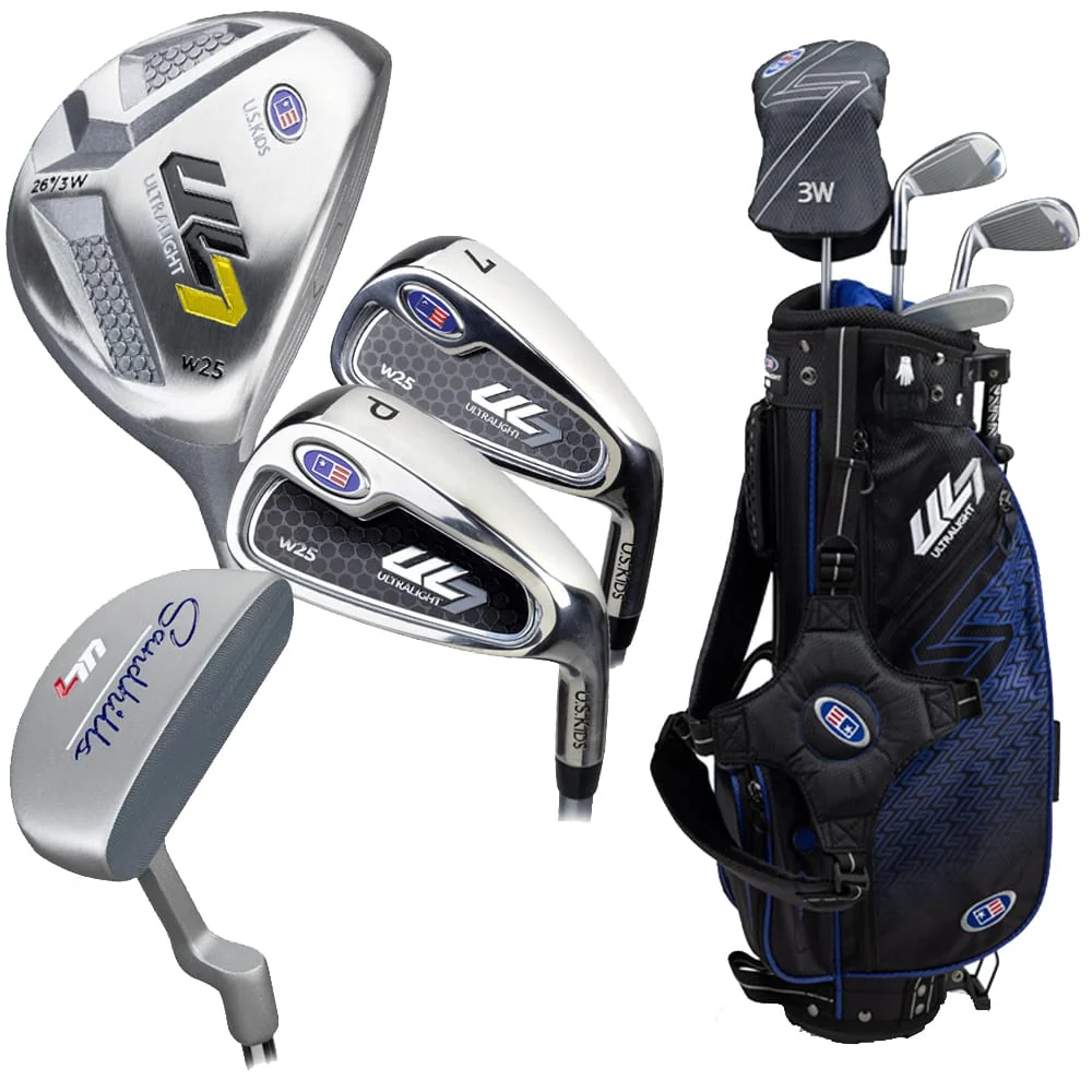 U.S. Kids Golf U.S Junior Ultralight 7 45 4 Club Stand Set - (45-48" Golfer Height) / / Left Hand / 45" - 48"
