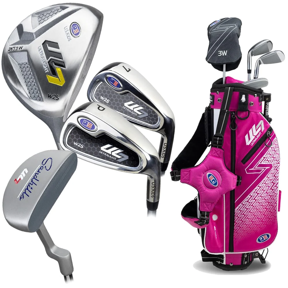 U.S. Kids Golf U.S Junior Ultralight 7 45 5-Piece Stand Bag Package Set - - (45-48" Golfer Height) / Right Hand / 45" - 48"