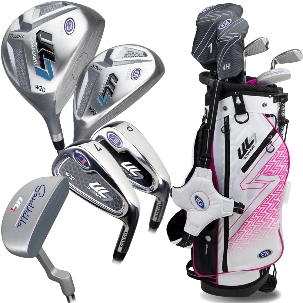 U.S. Kids Golf U.S Junior Ultralight 7 48 6-Piece Stand Bag Package Set - - (48-51" Golfer Height) / Left Hand / 48" - 51"
