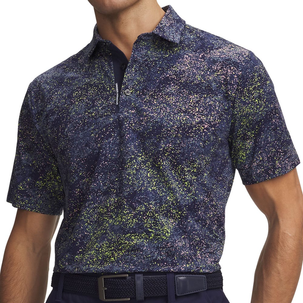 Under Armour Armourdry Printed Polo Midnight Downpour