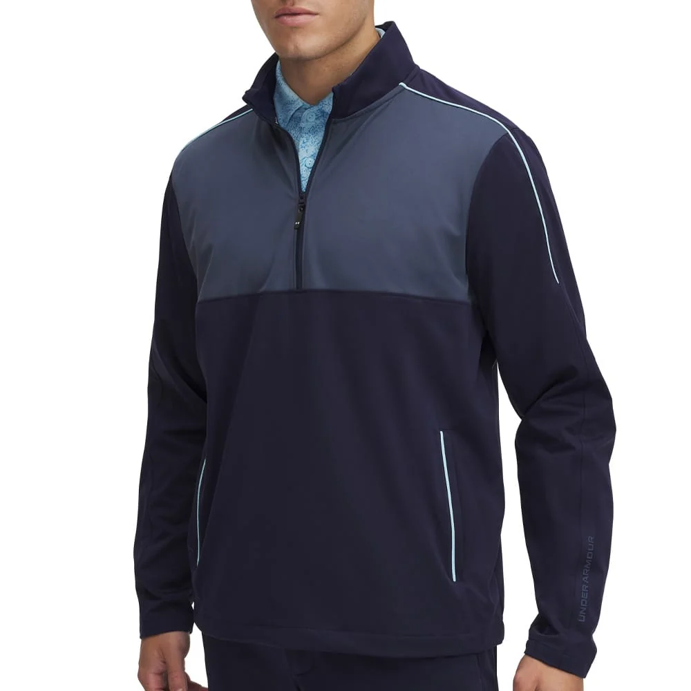 Under Armour Drive Wind Quarterzip Pullover Midnight Downpour
