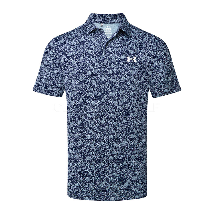 Under Armour Matchplay Linework Floral Polo Academy Opal