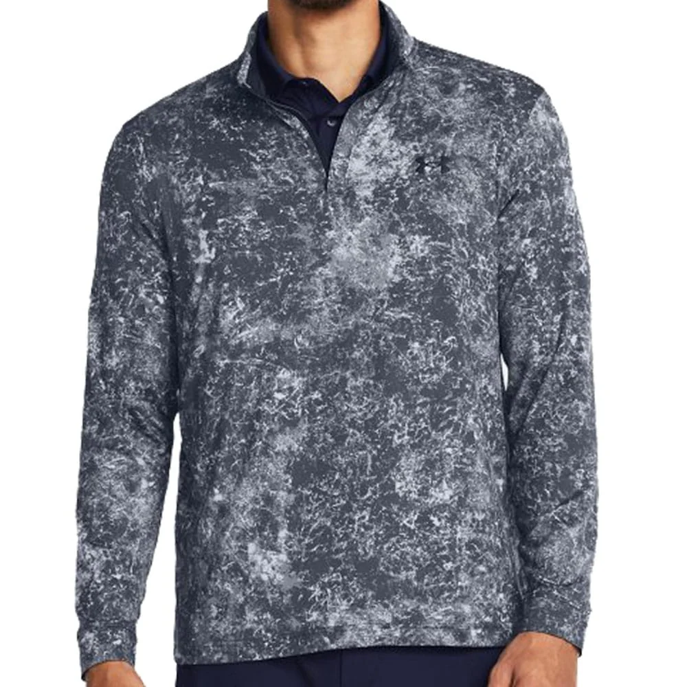 Under Armour Playoff Printed Zip Pullover Downpour Midnight